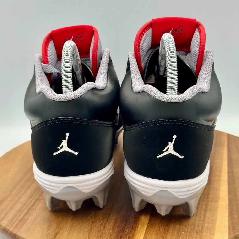 NIKE Air Jordan Stadium 90 Low TD Men Size 9.5 Black Cement Football Cleats